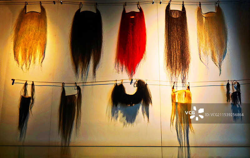 粤剧表演脸部装饰（胡子）图片素材