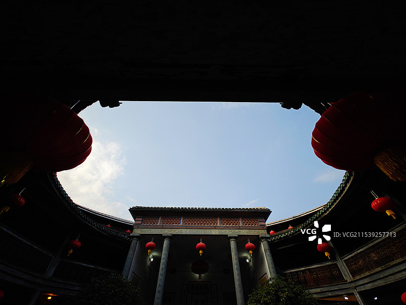 年味十足-春节到访龙岩永定土楼-振成楼图片素材