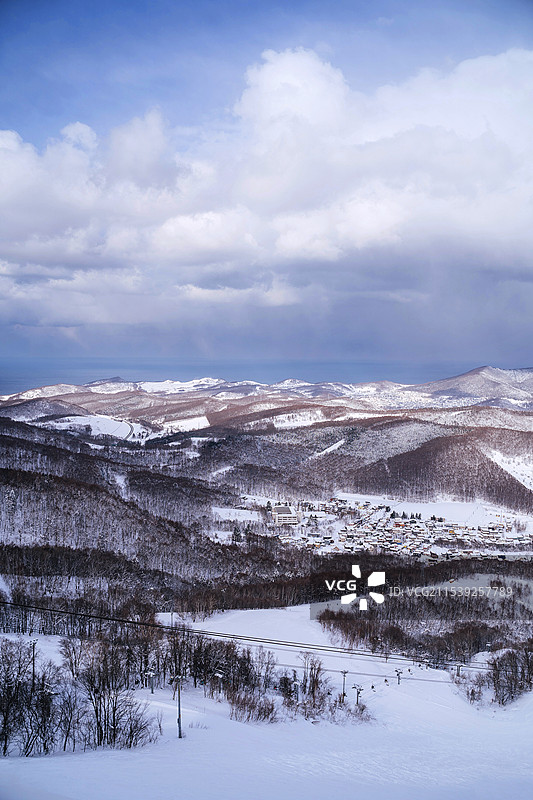 北海道小樽冬季雪景图片素材