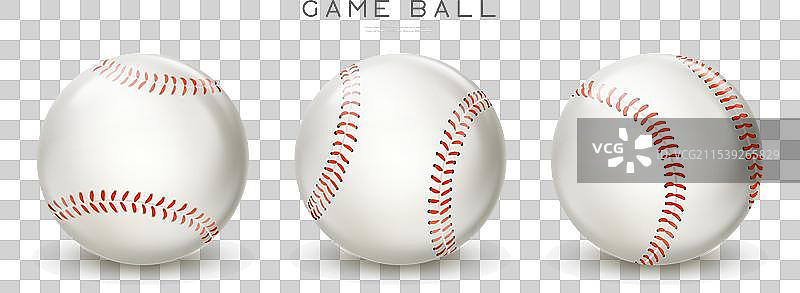 真实的软式棒球皮球套装图片素材