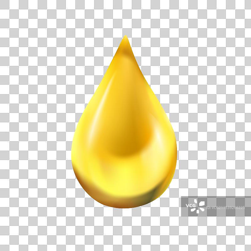 真实的金色油滴孤立在上面图片素材
