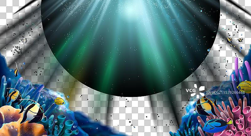 珊瑚礁和鱼类背景图片素材