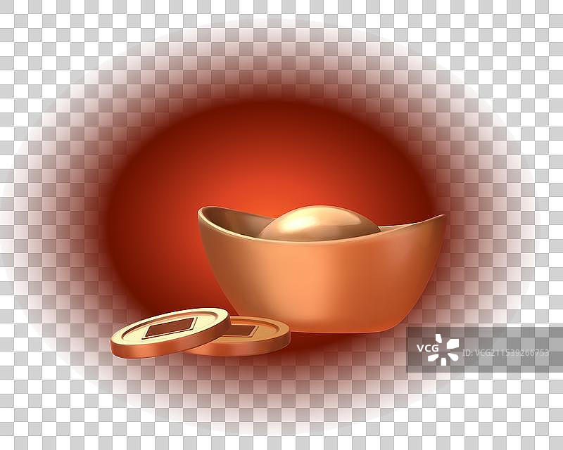 3D金条和金币图片素材