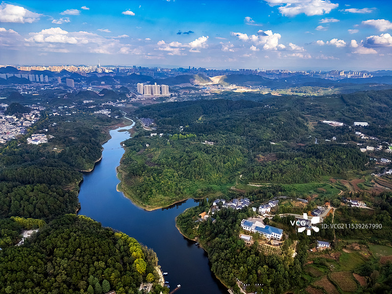 贵州省贵阳市的千岛湖--百花湖图片素材