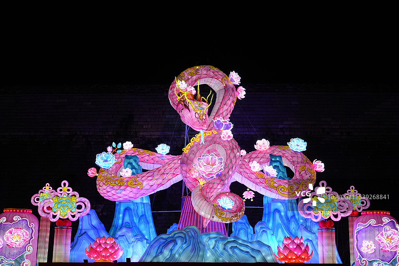 南京老门东蛇年灯会图片素材