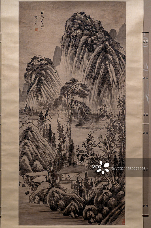 安徽博物院明代李流芳山居读书图图片素材