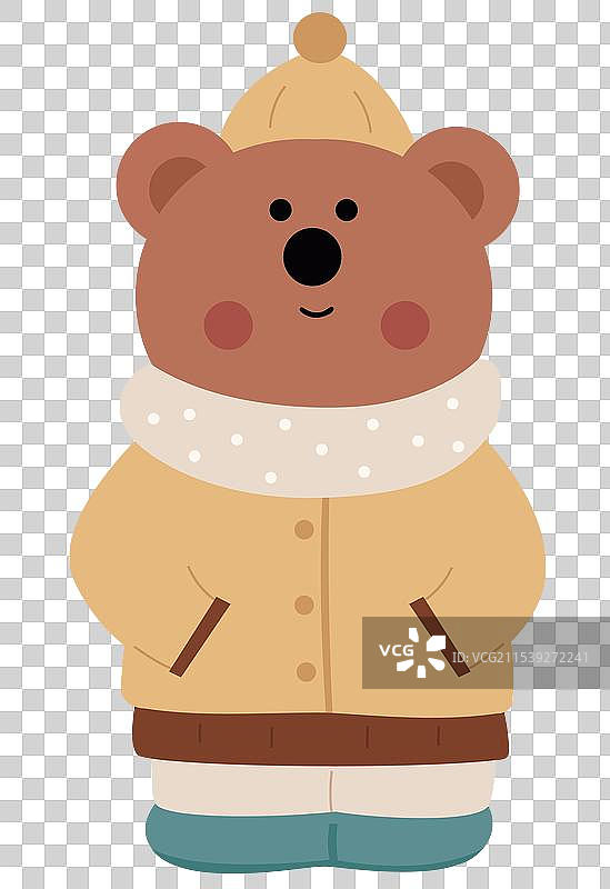可爱的熊卡通矢量插画图片素材