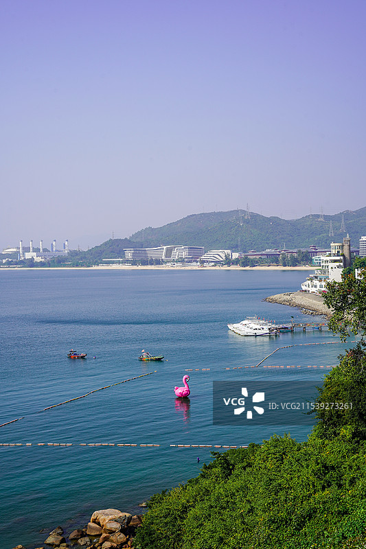 深圳大鹏半岛金沙湾海岸线图片素材