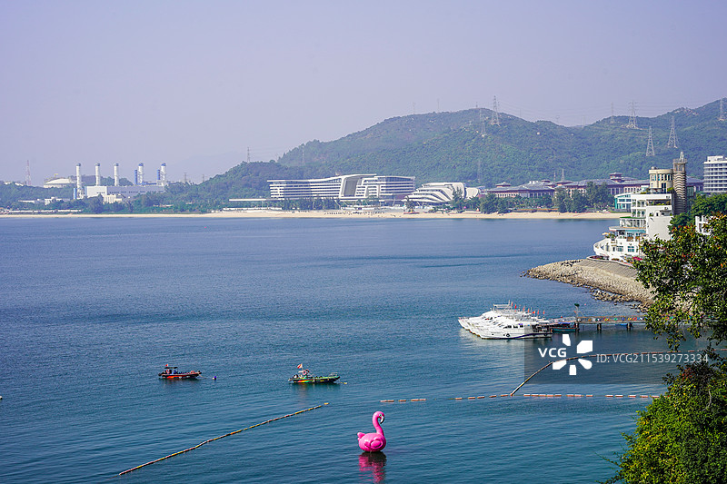 深圳大鹏半岛金沙湾海岸线图片素材