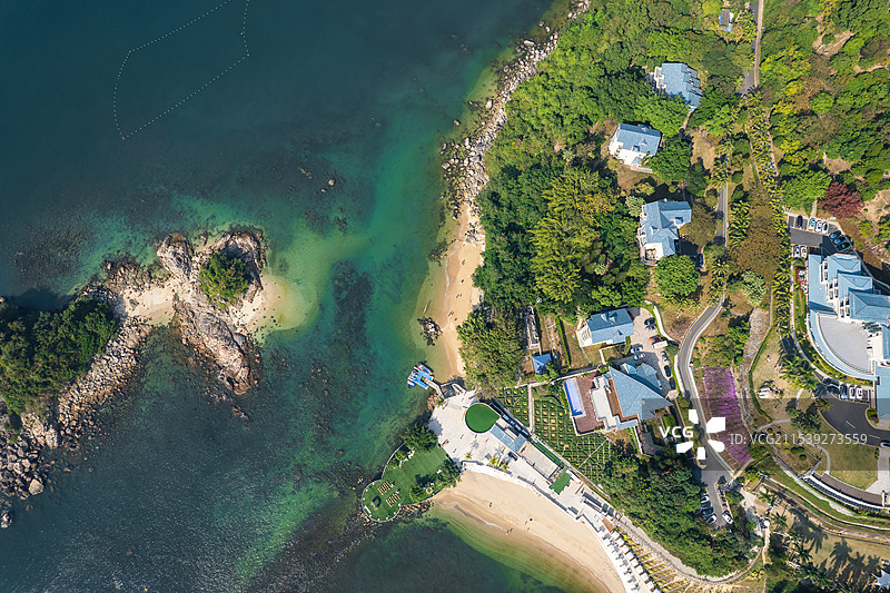 深圳大鹏云海山庄海岸线图片素材