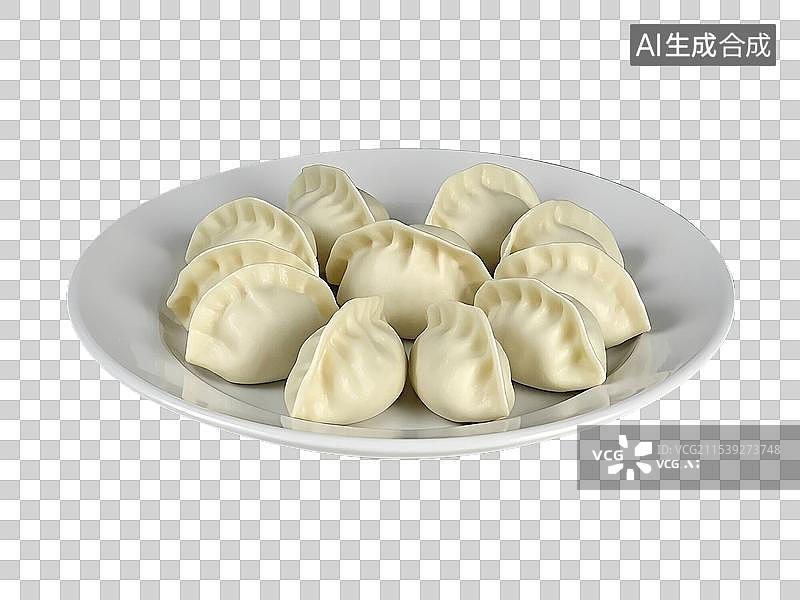 【AI数字艺术】一盘水饺的特写镜头图片素材