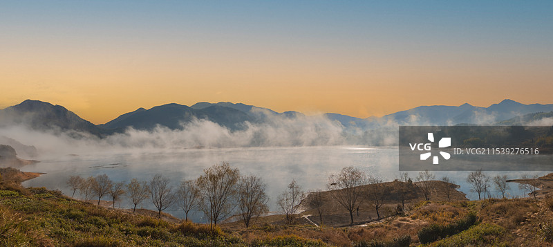 浙江省景宁畲族自治县景南乡上标湖风光图片素材