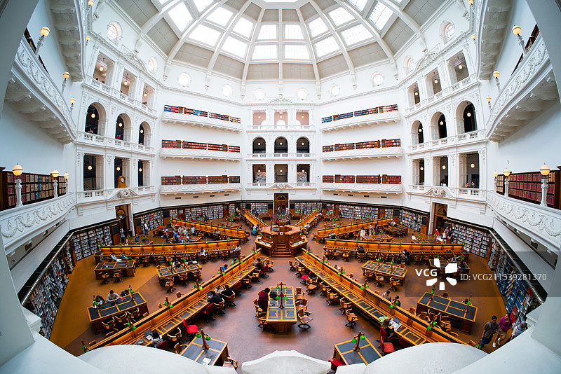 建筑之美——墨尔本的州立图书馆图片素材