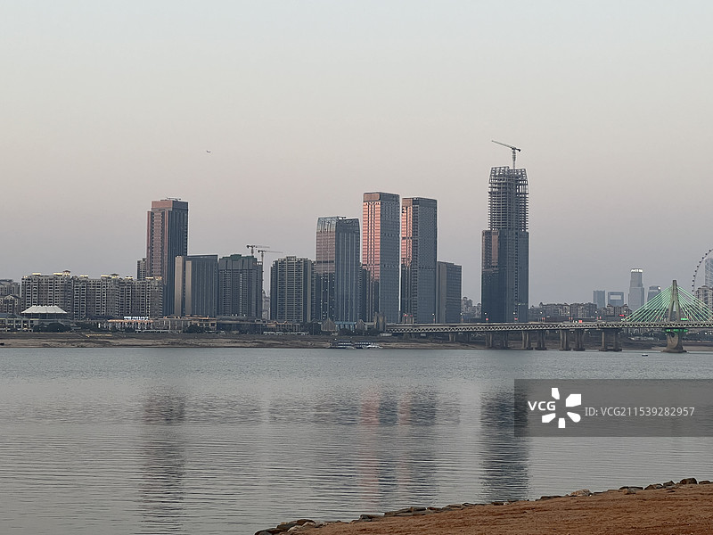 赣江日落图片素材