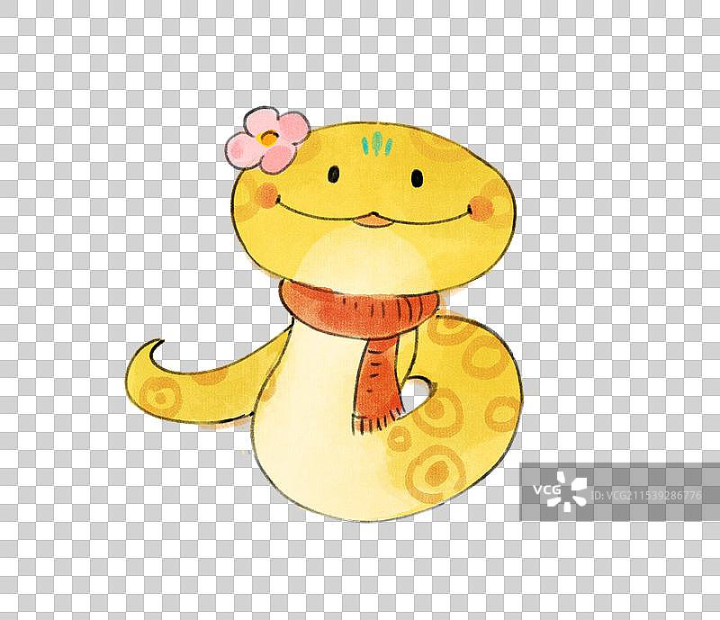 卡通黄金蛇图片素材