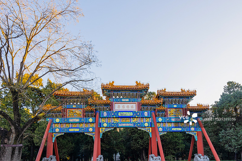 北京景山公园中轴线图片素材