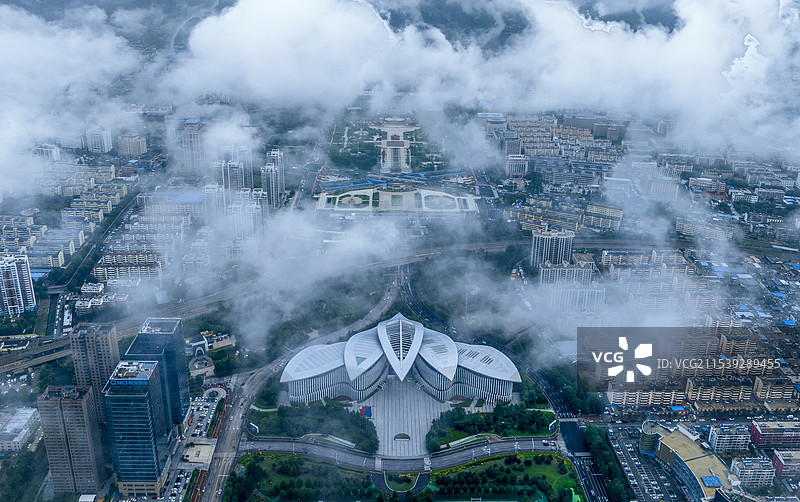 鸟瞰文化艺术中心图片素材
