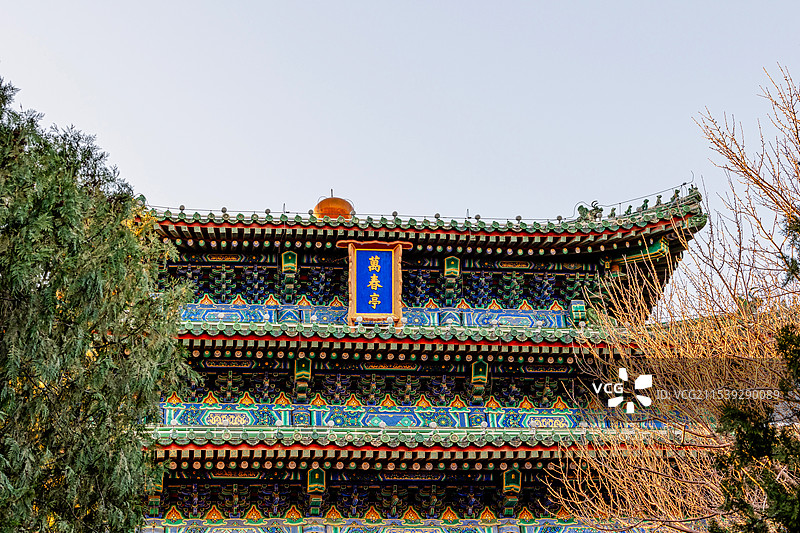 北京景山公园中轴线图片素材