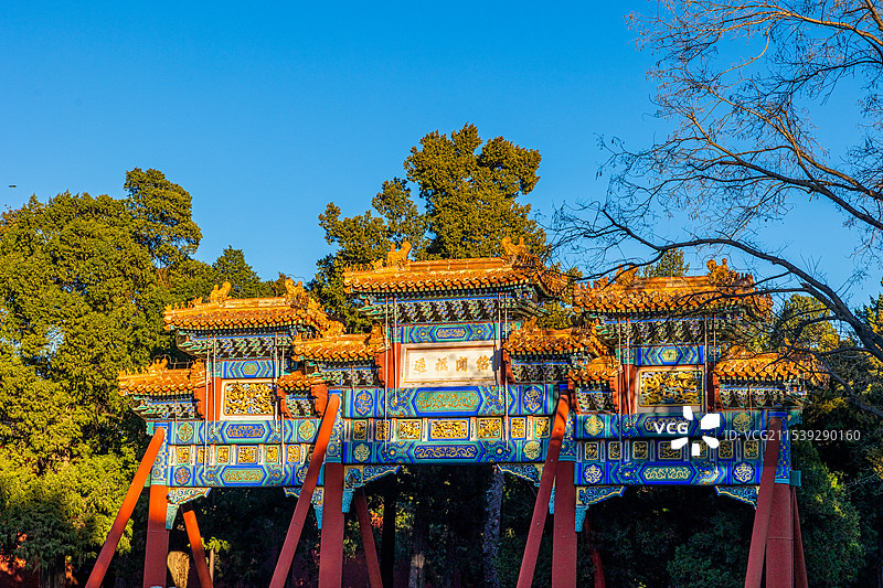 北京景山公园中轴线图片素材