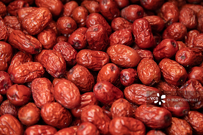 超市里的散装红枣图片素材
