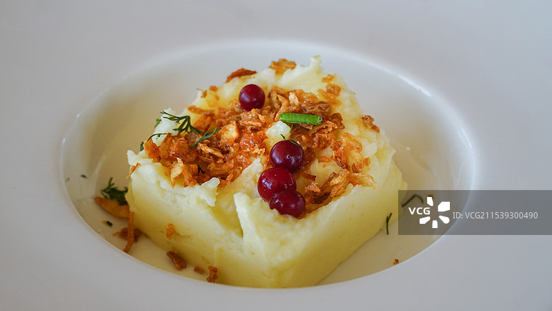 俄罗斯西餐美食土豆泥图片素材