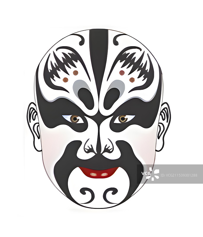 传统文化，京剧脸谱，黑脸图片素材