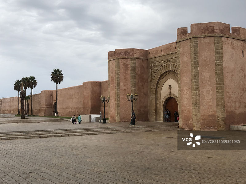 摩洛哥首都拉巴特城市街道建筑风景图片素材