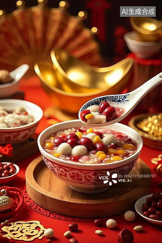 【AI数字艺术】腊八节-中国传统节日图片素材