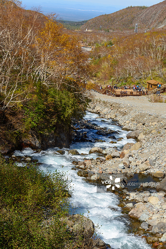 吉林延边州长白山北坡景区通天河图片素材