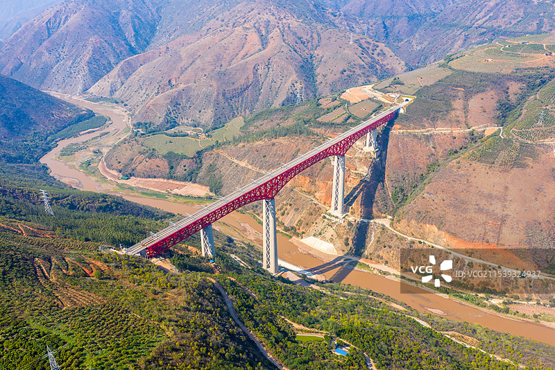 《中老铁路云南省元江特大桥》图片素材