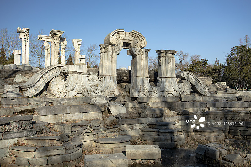 圆明园西洋遗址图片素材