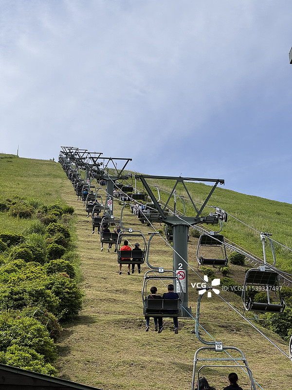 日本伊豆半岛大室山观光缆车图片素材