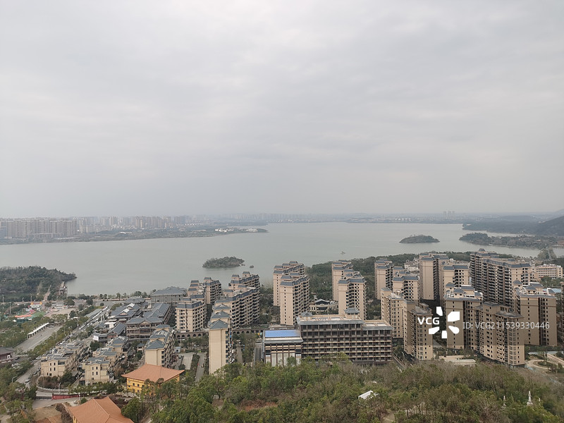 湖南岳阳 岳阳塔 圣安古寺 遥望南湖 洞庭湖图片素材