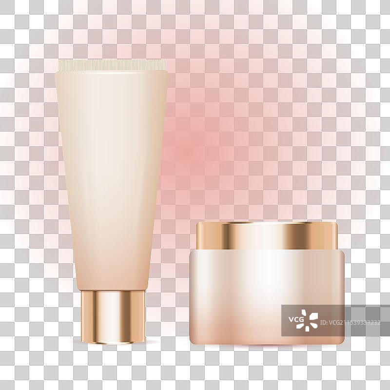 空白化妆品容器套装图片素材