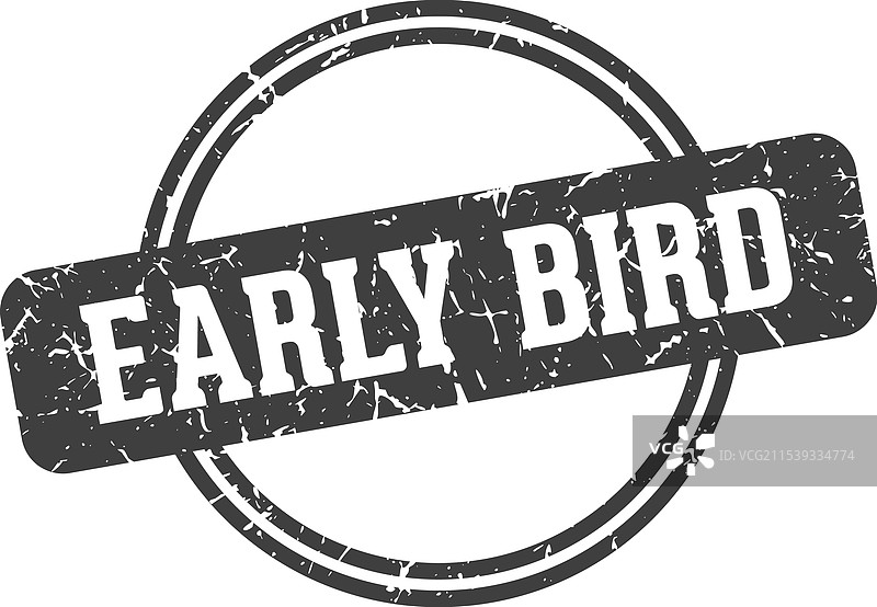 早起鸟邮票图片素材