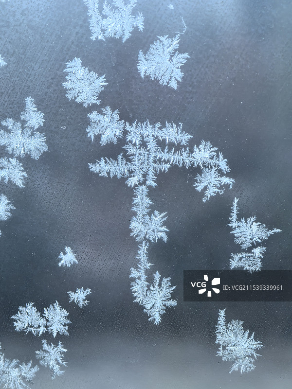 车窗上的霜花图片素材