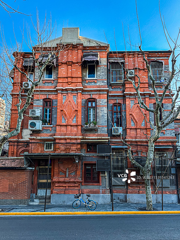 上海 老静安 里弄 弄堂 泰来里 历史建筑图片素材