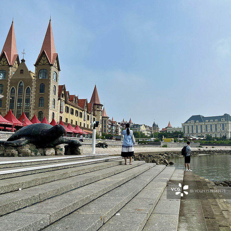 烟台渔人码头图片素材