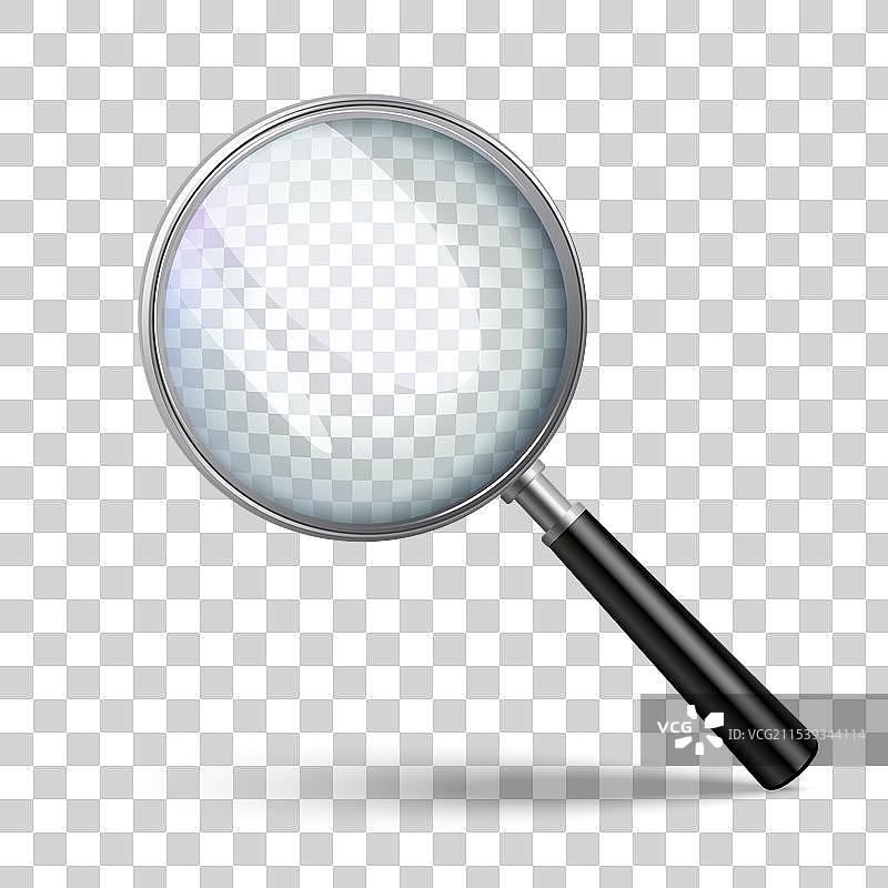 透明的放大镜搜索图标图片素材