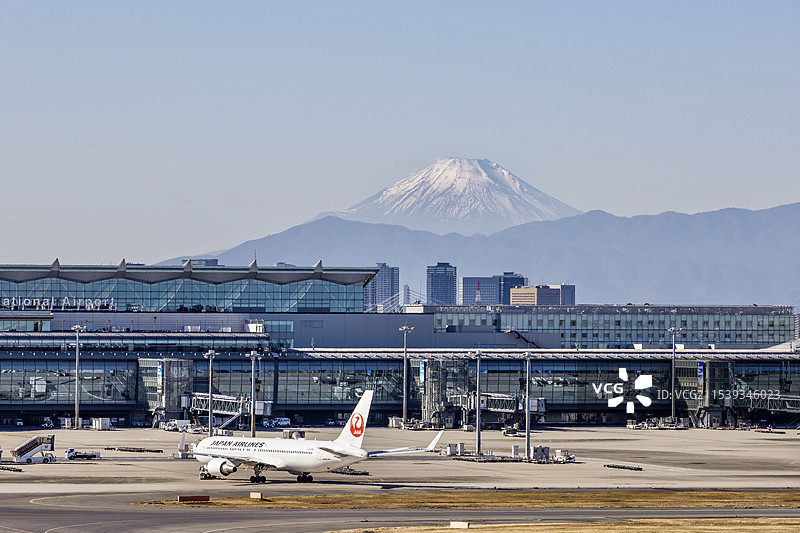 羽田机场和富士山图片素材