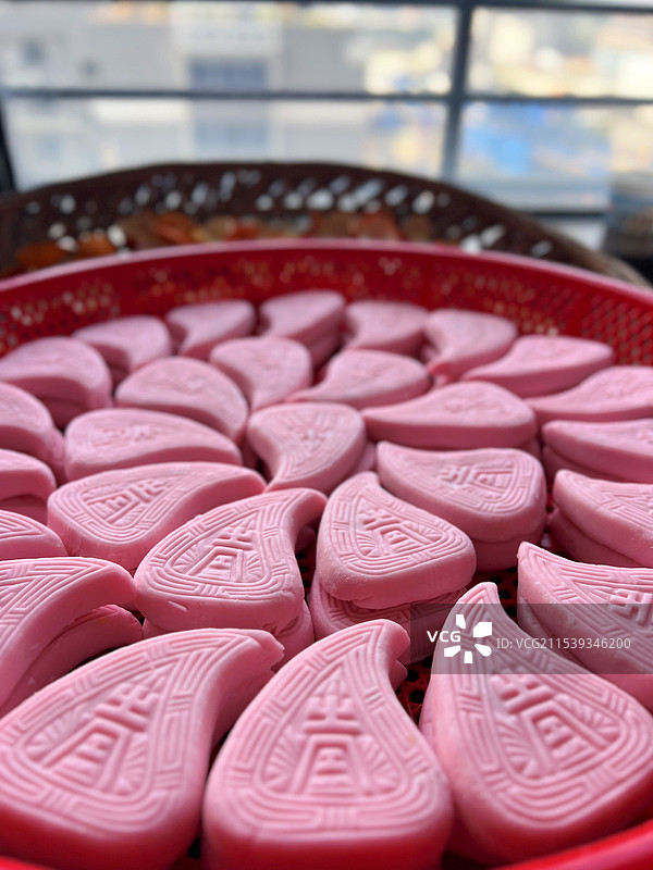 潮汕红桃粿图片素材