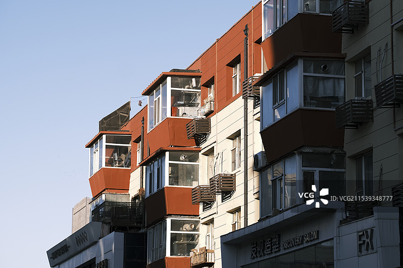 吉林长春 老居民楼特写图片素材