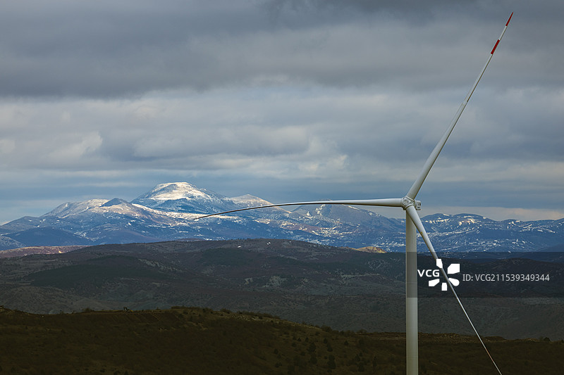 雪风中的风机图片素材