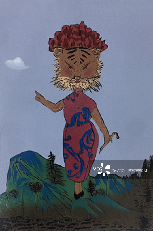 《鸿运当头》绝版木刻图片素材