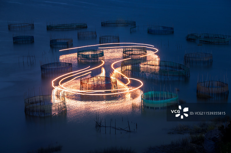 南湾船影图片素材