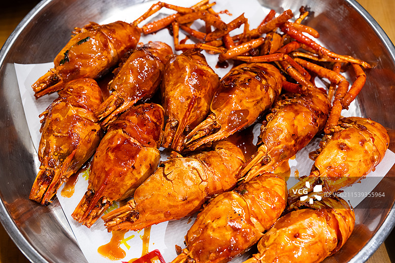 顺德美食：美极罗氏虾图片素材