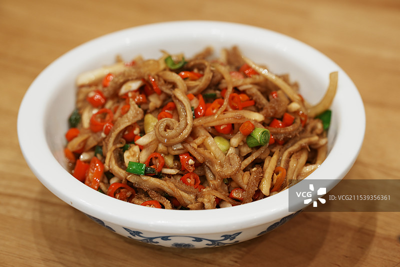 湘菜，酸萝卜炒牛肚图片素材