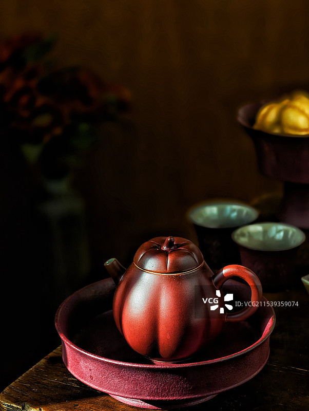 南瓜茶壶图片素材