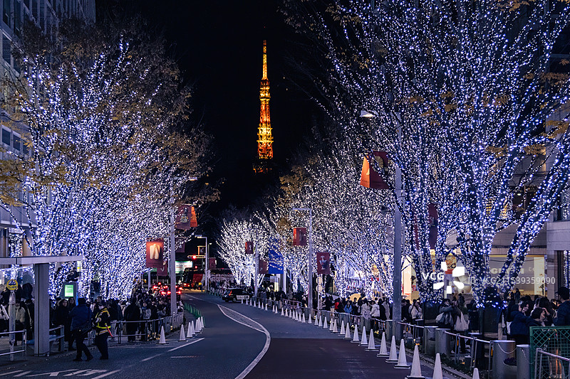 东京六本木夜景图片素材