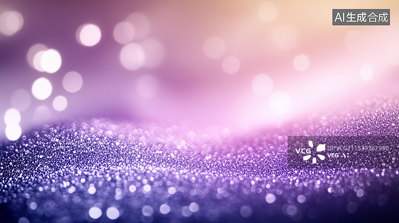 【AI数字艺术】闪耀的紫色粒子背景图片素材